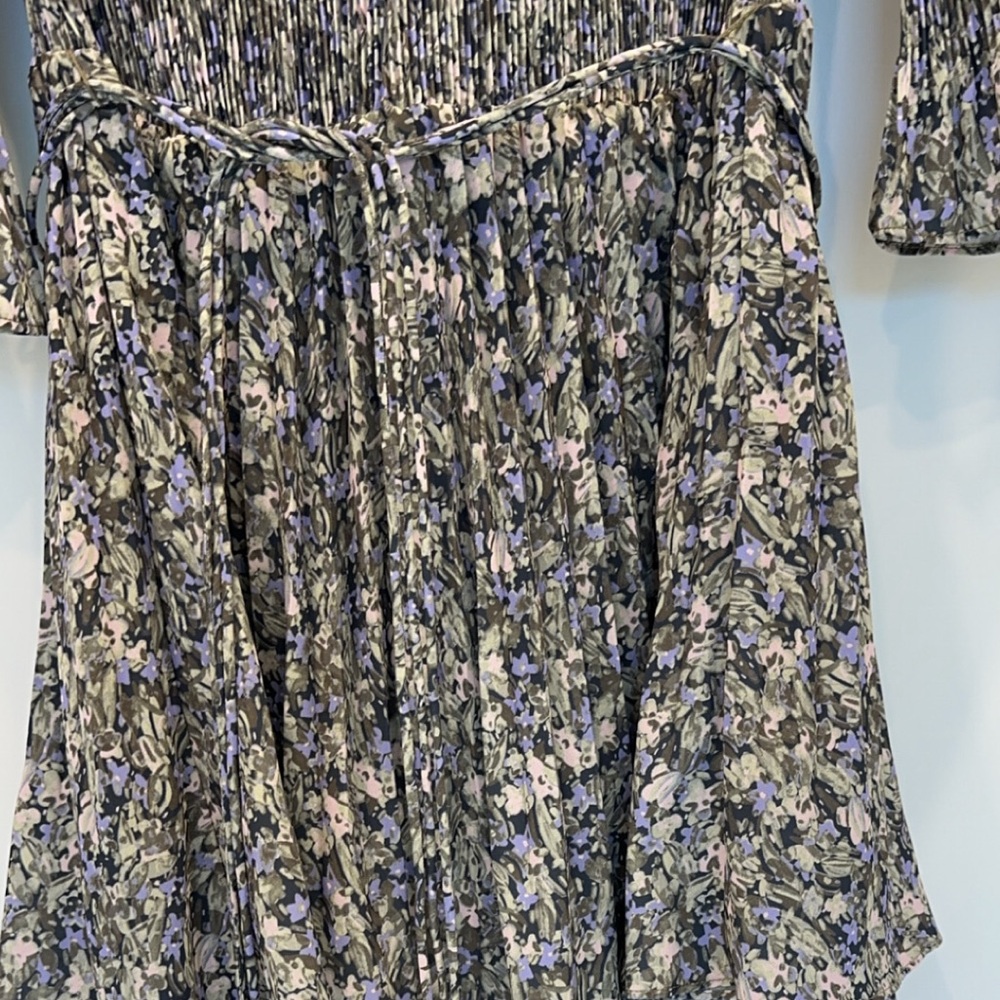 Derek Lam 10 Crosby Samantha Floral Pleated Dress - Picture 8 of 9